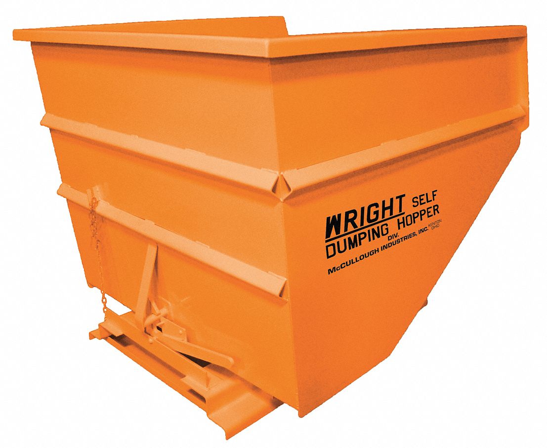 SELF DUMPING HOPPER,5000 LB.,ORANGE