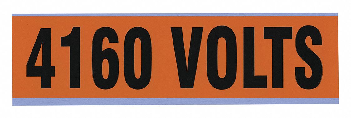 Conduit/Voltage Marker, 4160 Volts, PK5