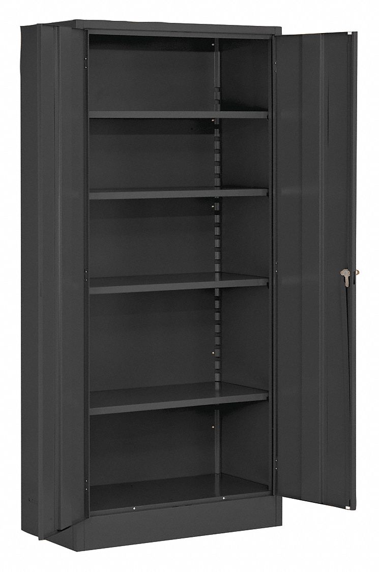EDSAL Commercial Storage Cabinet, Black, 72 in H X 36 in W X 18 in D ...