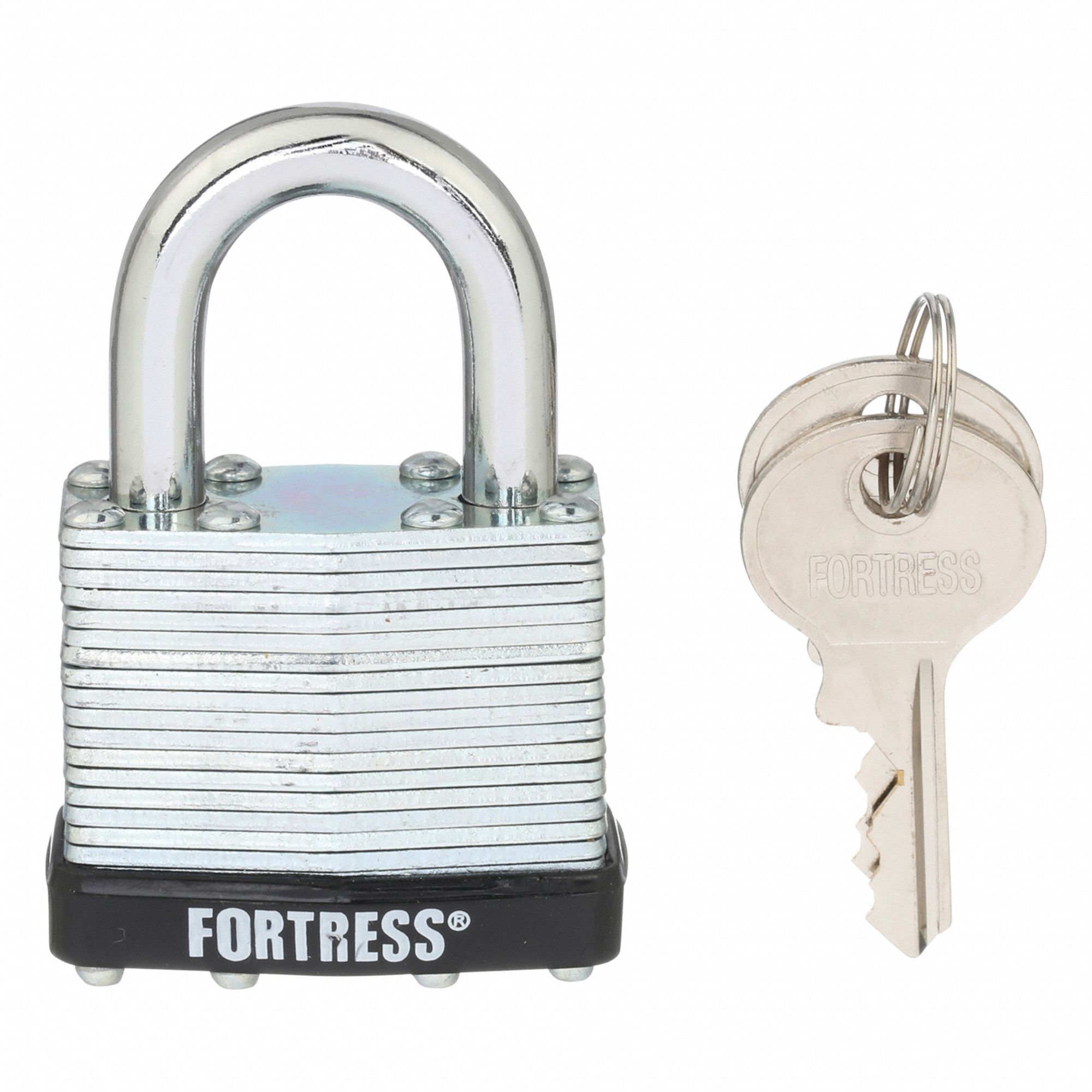 Lockout Padlock: Keyed Different, Steel, Std Body Body Size, Hardened Steel, Std, Black