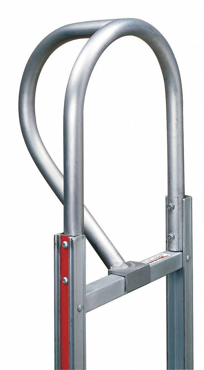 Handle for Hand Trucks: 15 1/2 in Overall Ht, 15 1/2 in x 11 in x 9 1/2 in, Aluminum