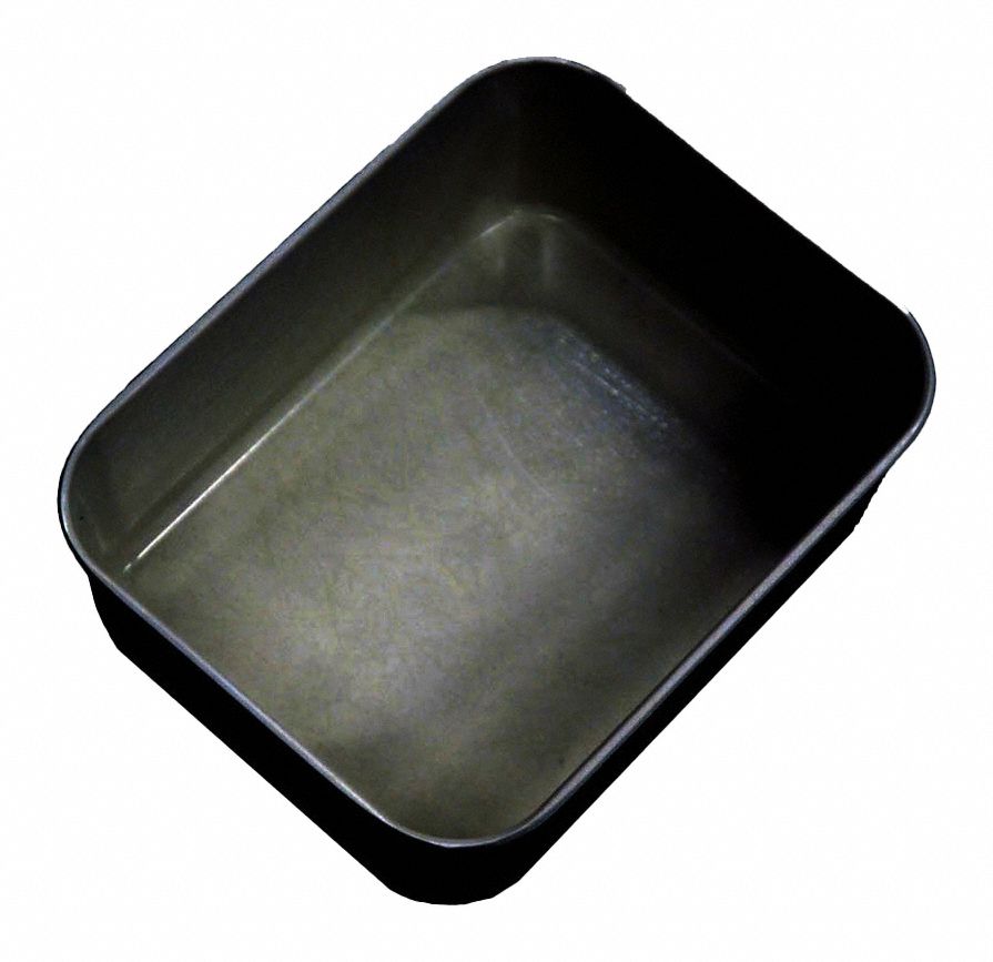 Nesting Tote: 0.2 gal, 6 1/8 in x 4 7/8 in x 2 1/8 in, -60°F to 250°F, Black