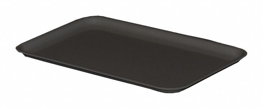 Lid: 9 3/4 in x 6 1/8 in, Black, Fiberglass