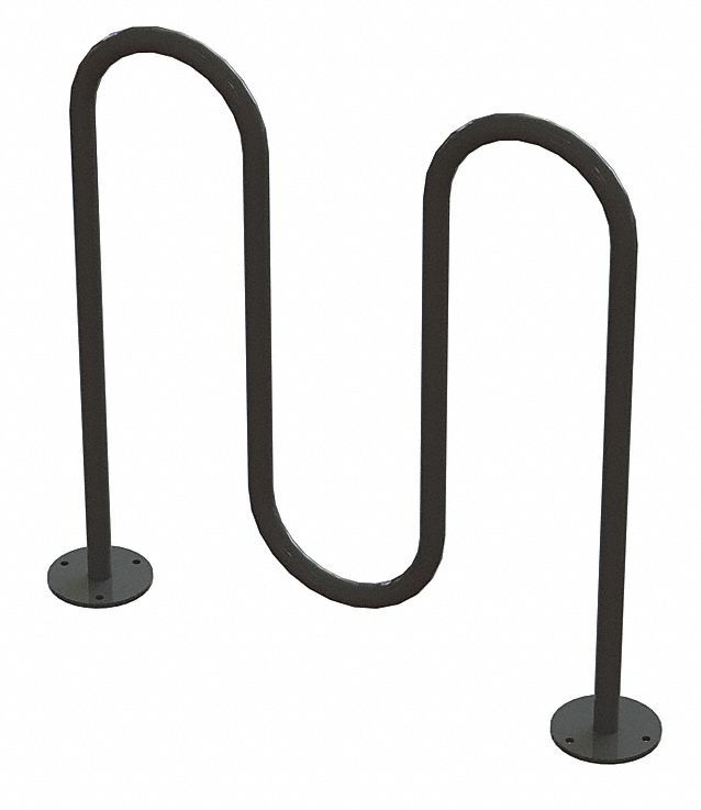 Bike Rack Surface Mount,5 Bikes - Grainger