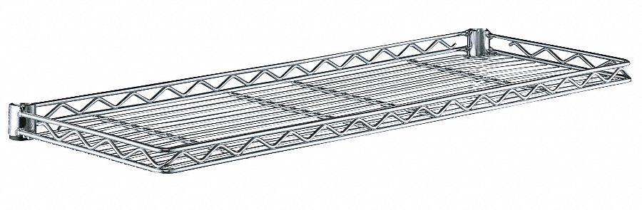 Wire Cantilever Shelf: 30 in x 12 in, 1 Shelves, Split Sleeve, 150 lb Load Capacity, Dry