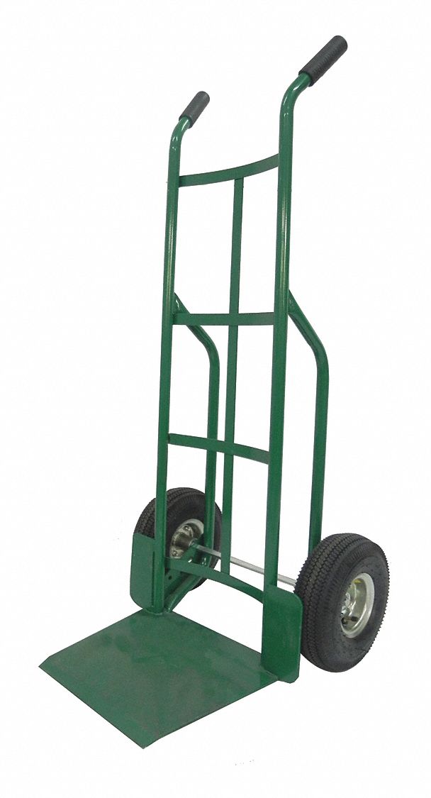 HAND TRUCK,800 LB,DUAL HANDLE,STEEL,GRN