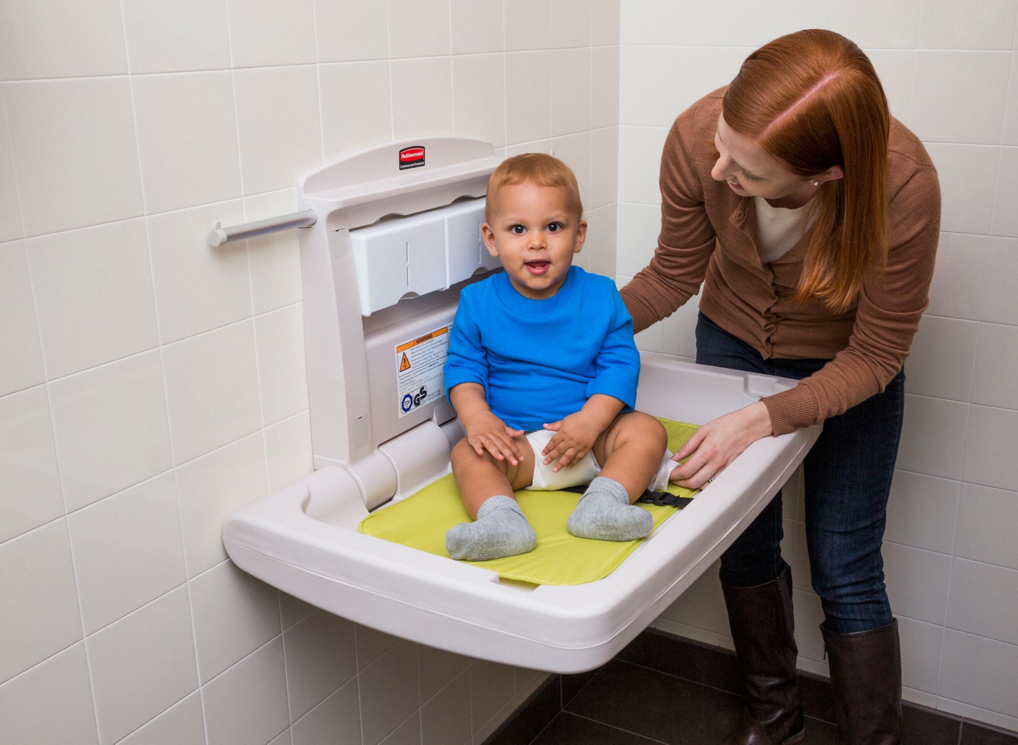 RUBBERMAID COMMERCIAL PRODUCTS Baby Changing Station, Horizontal, Flush