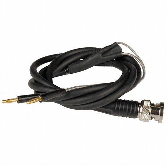 Cable: For Lignomat Slide Hammer Electrode, 2 mm Plug (One Side)/BNC Connector (Other Side)