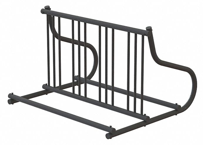 8Z838 - Bike Rack 2-Sided 8-Bike 48 in. Black