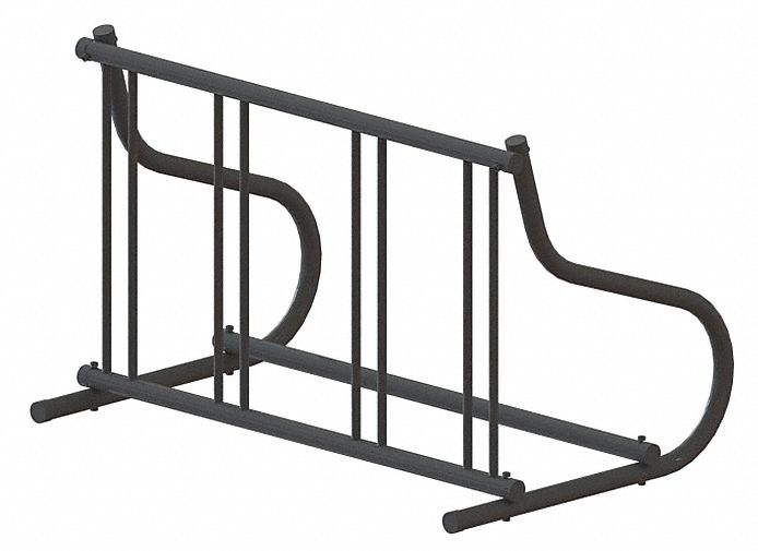 8Z839 - Bike Rack 1-Sided 4-Bike 48 in. Black