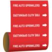 Fire Auto Sprinklers Adhesive Pipe Markers on a Roll