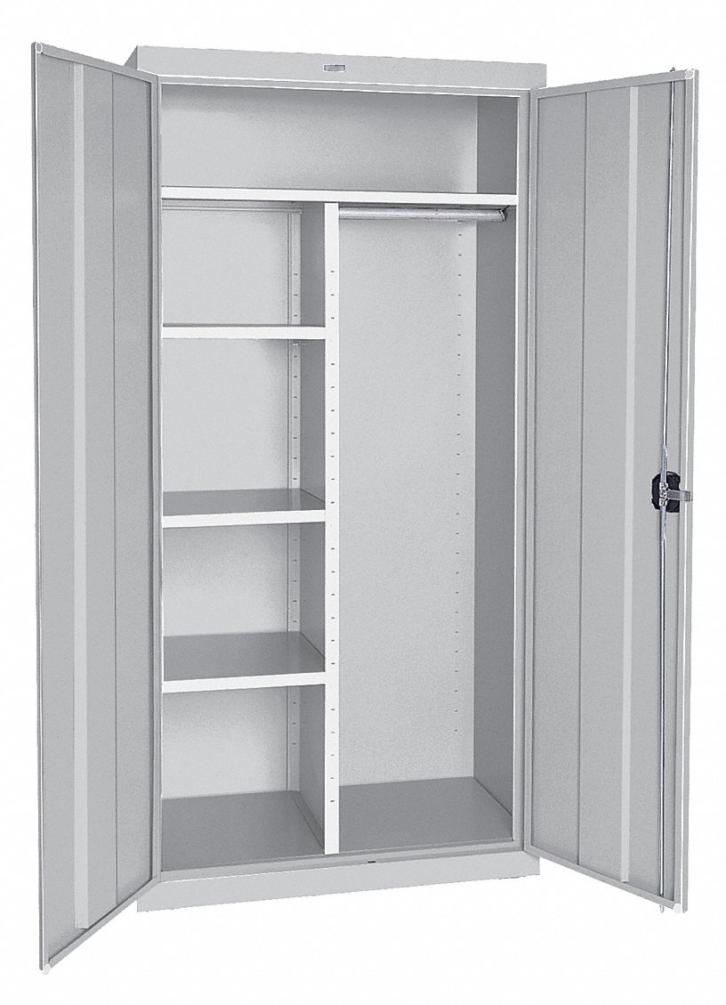 SANDUSKY Storage Cabinet: 36 in x 24 in x 72 in, 4 Shelves, Recessed ...