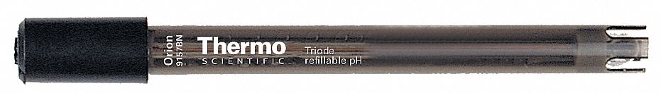 pH Electrode: pH, BNC/Mini-DIN, Wick, Flat, Epoxy, 1 m Cable Lg, 9157BNMD