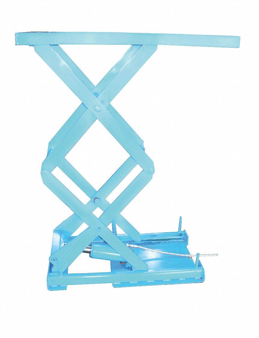 Scissor Lift Table: Electric, 660 lb Load Capacity, 54 1/4 in Max Lifting Ht, 115V AC
