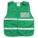 SAFETY VEST, GREEN, POLYESTER, UNIVERSAL