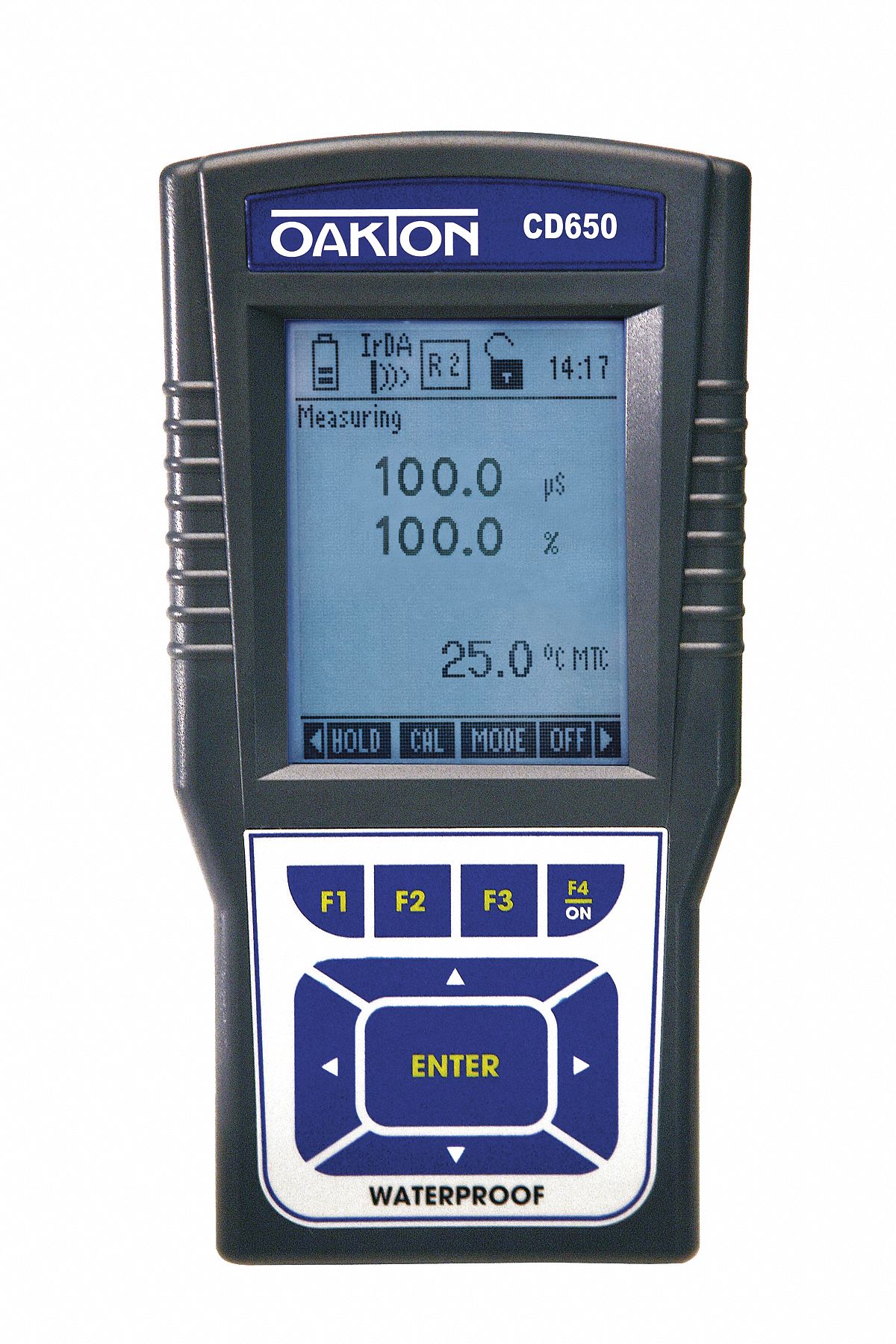 OAKTON Waterproof MultiParameter Meter 0 to 500 mS, 0 to 500 ppt