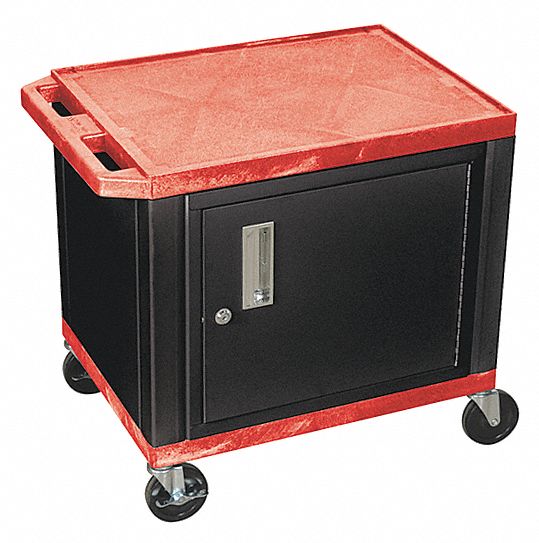 8ZRX3 - Audio-Visual Cart 150 lb. Red 18 in L