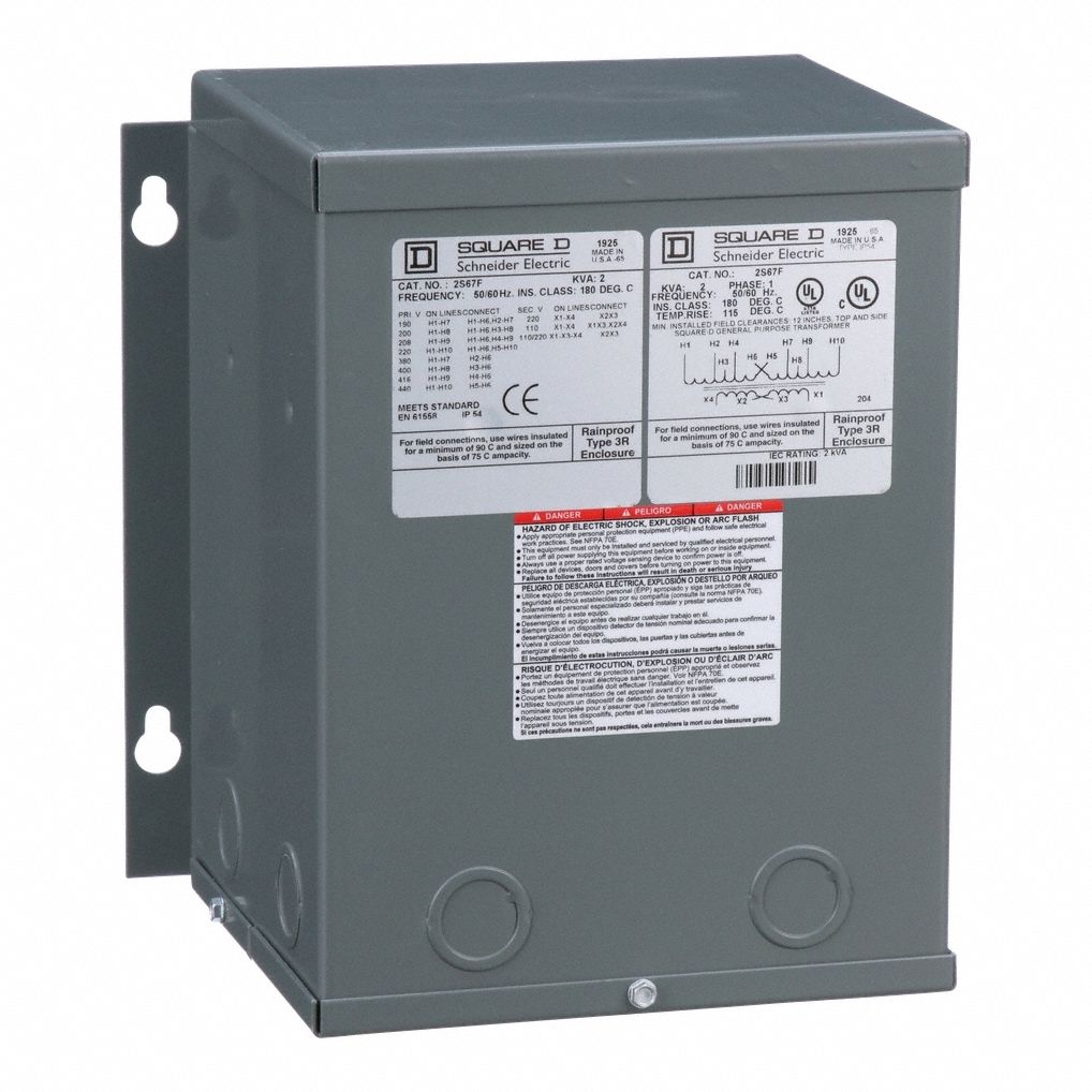 Dry Type Power Distribution Transformer: 110V AC/220V AC, Wall, Copper
