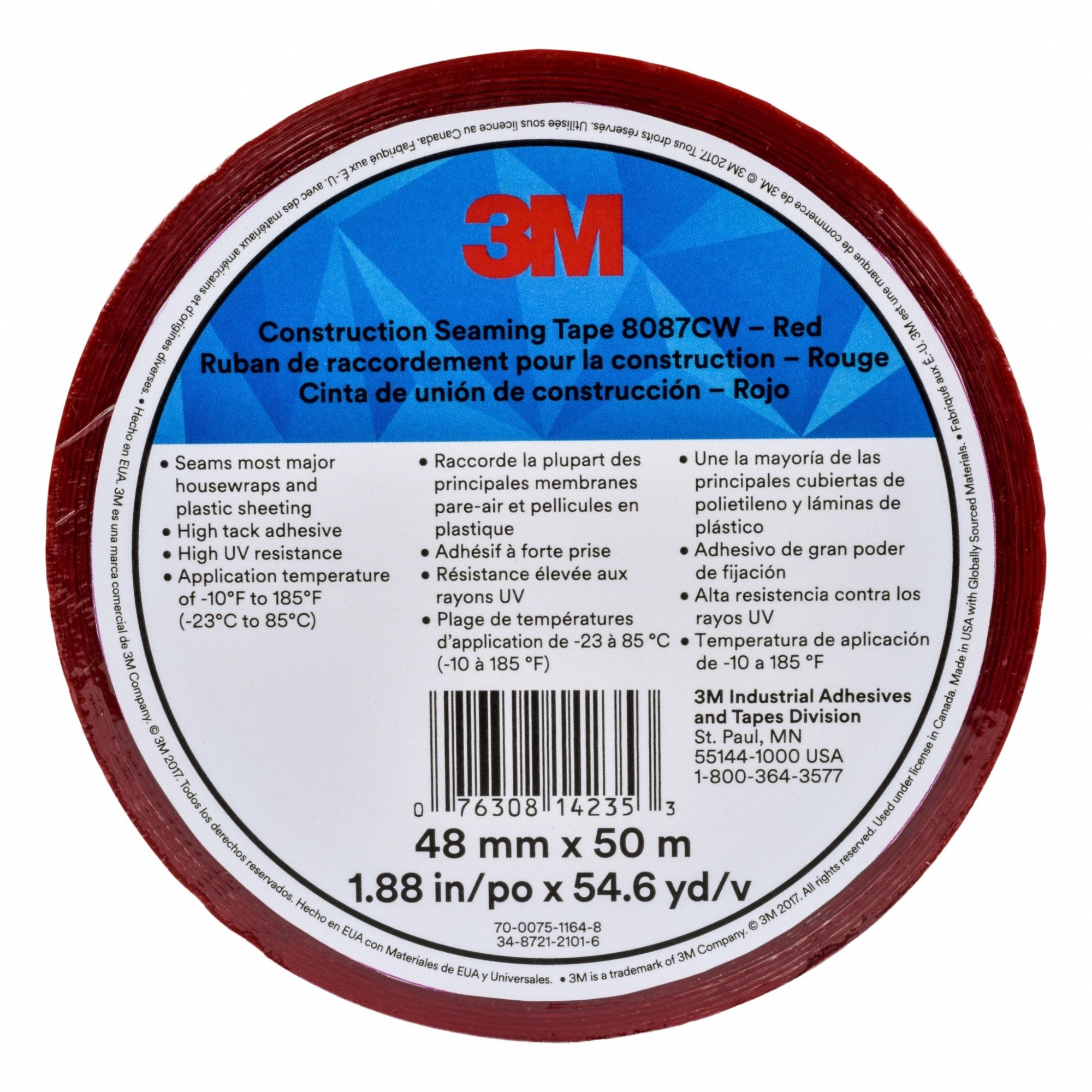 SealingTape Red 54-5/8ydL 1-7/8inW PK24
