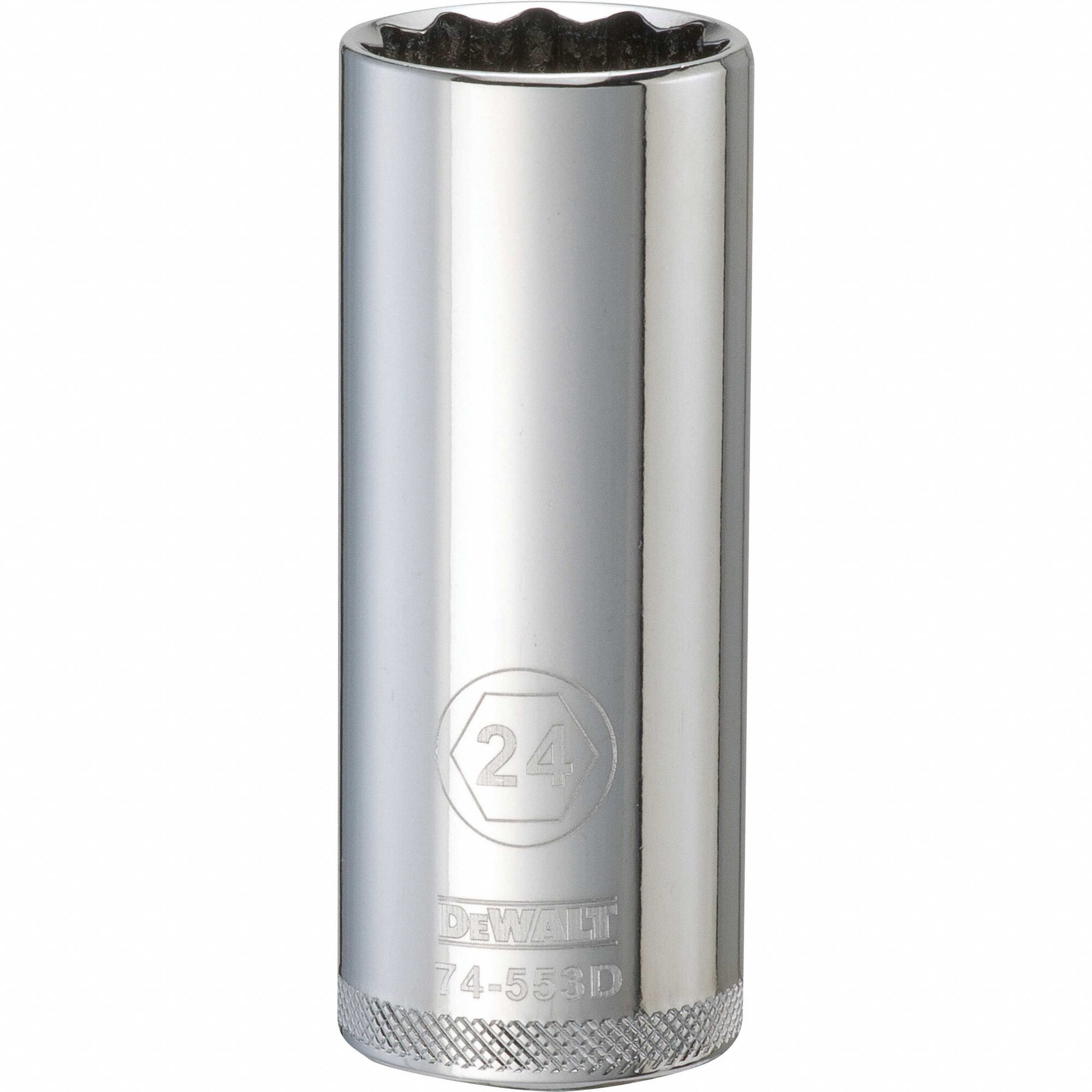 Deep Socket, 1/2in, 12-Point, 24MM - Grainger