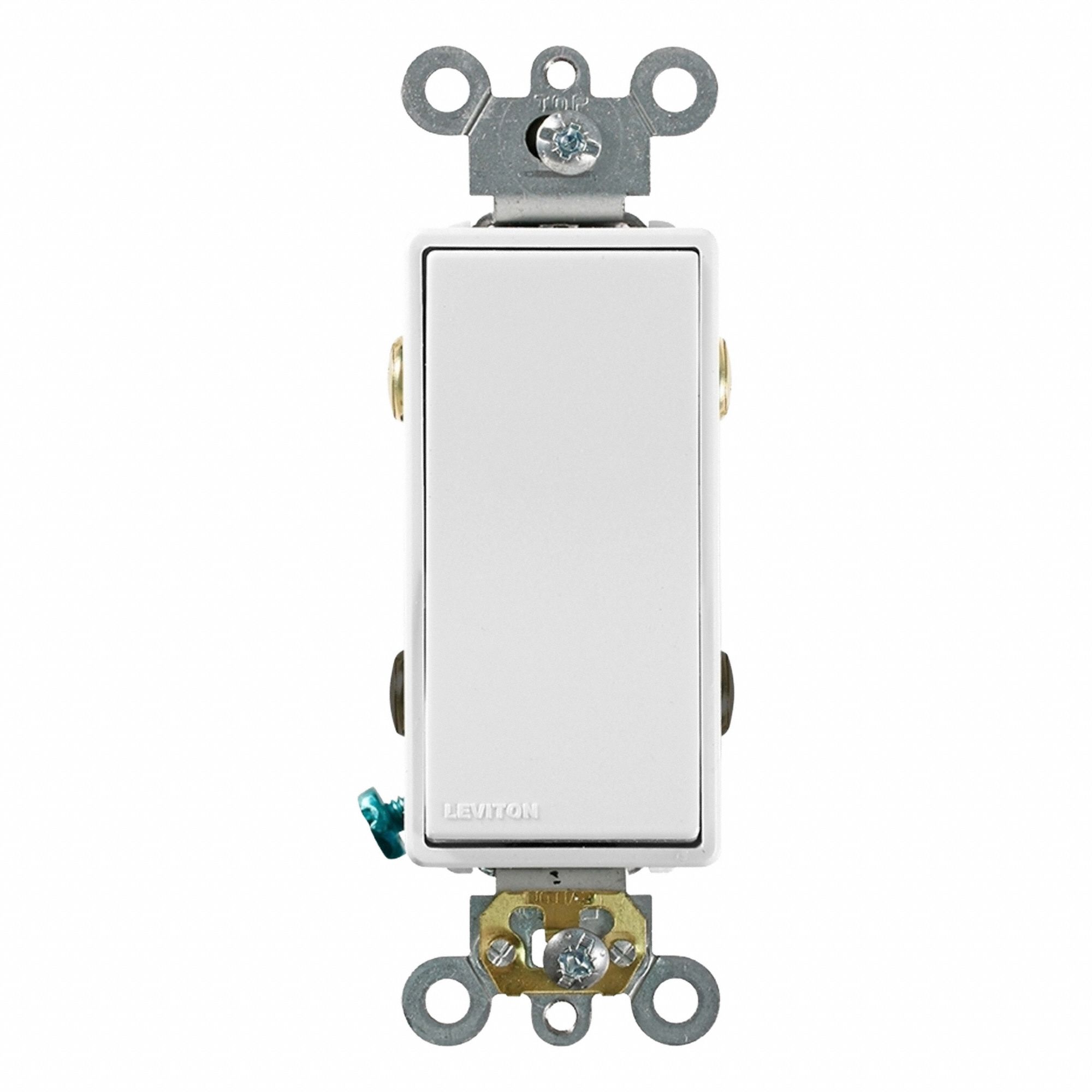 AC Quiet Switch: Rocker Switch, 4-Way, White, 20 A, 120/277V AC, Screw Terminals