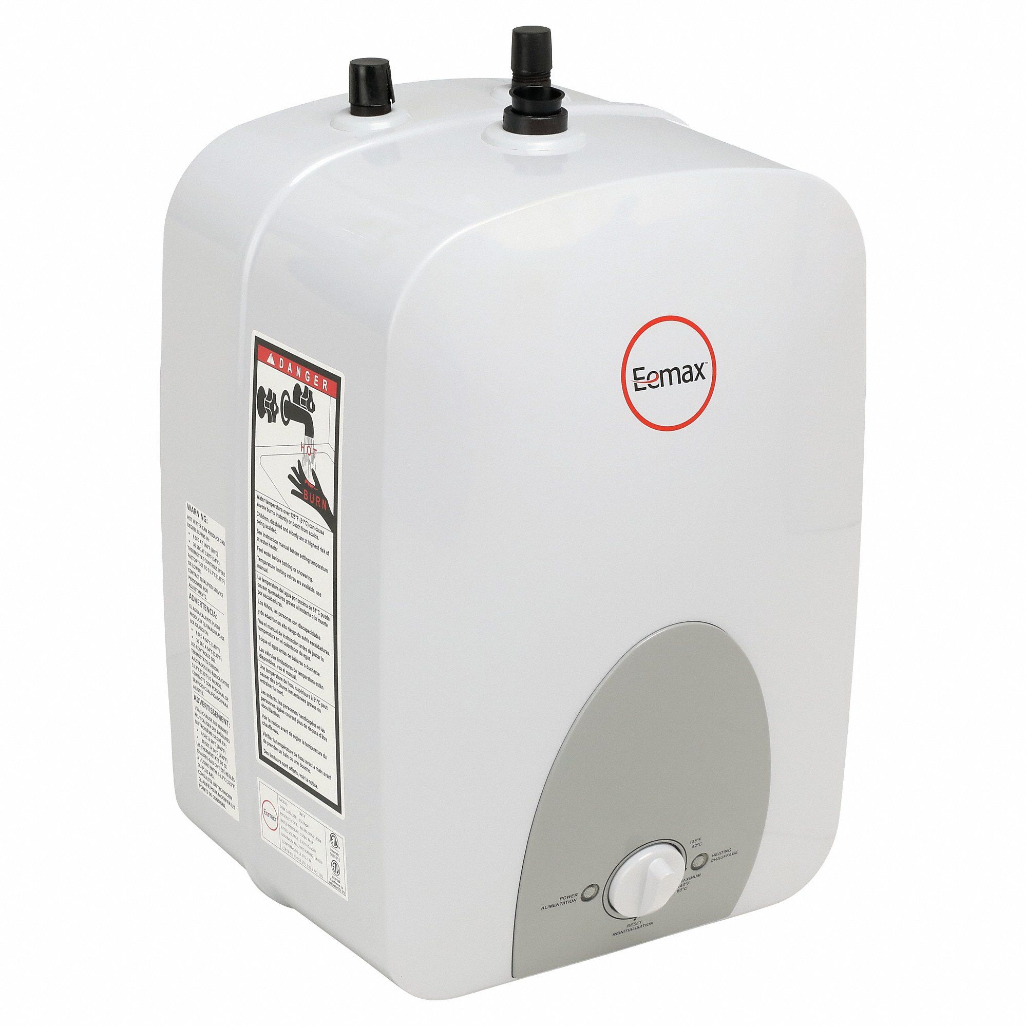 Mini Electric Tank Water Heater: 4 gal, 120V, 1, 440 W, Single Phase, 18.3 in, Plastic