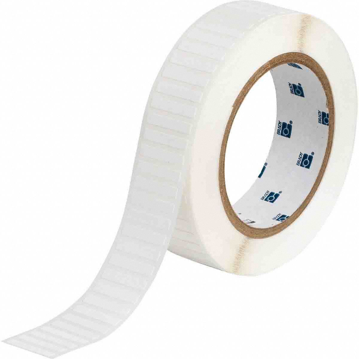 Pre-Cut Label Stock Roll: 3 in x 1/8 in, Rubber, Removable Adhesive, 3, 000 Labels, Removable