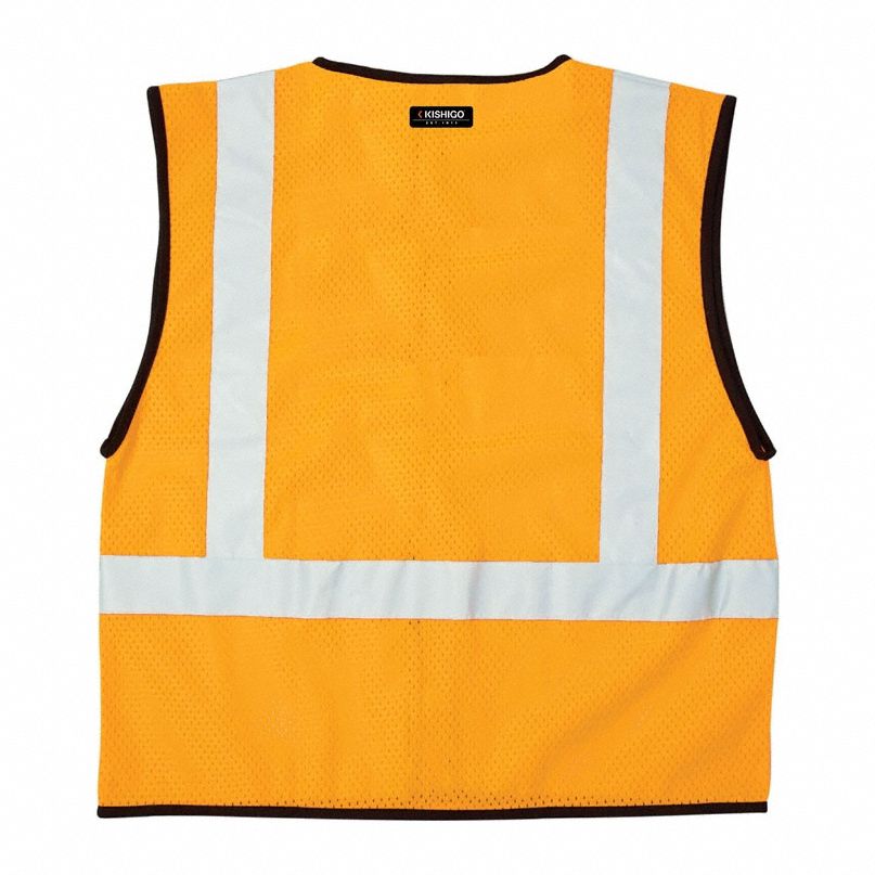 KISHIGO, Safety Vest ANSI Class Unrated, Yellow, Safety Vest - 820KW2 ...