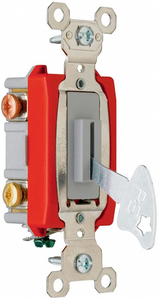 Wall Switch, Gray, 20 A, 2 hp