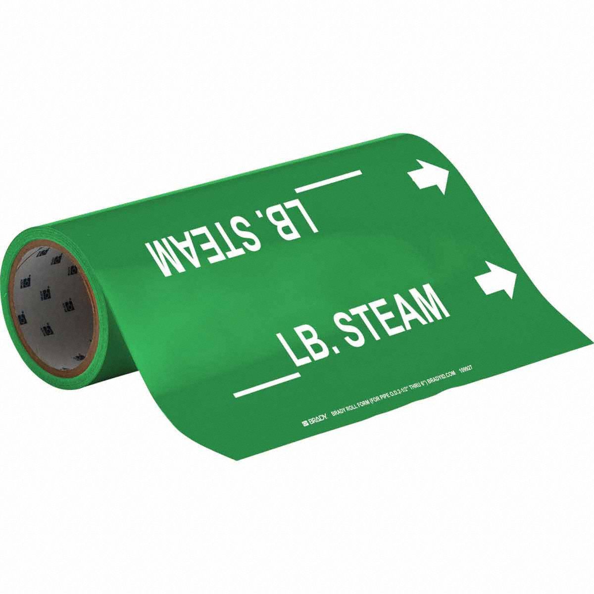 Pipe Mrkr, _ Lb Steam, 30 ft H, 12in W