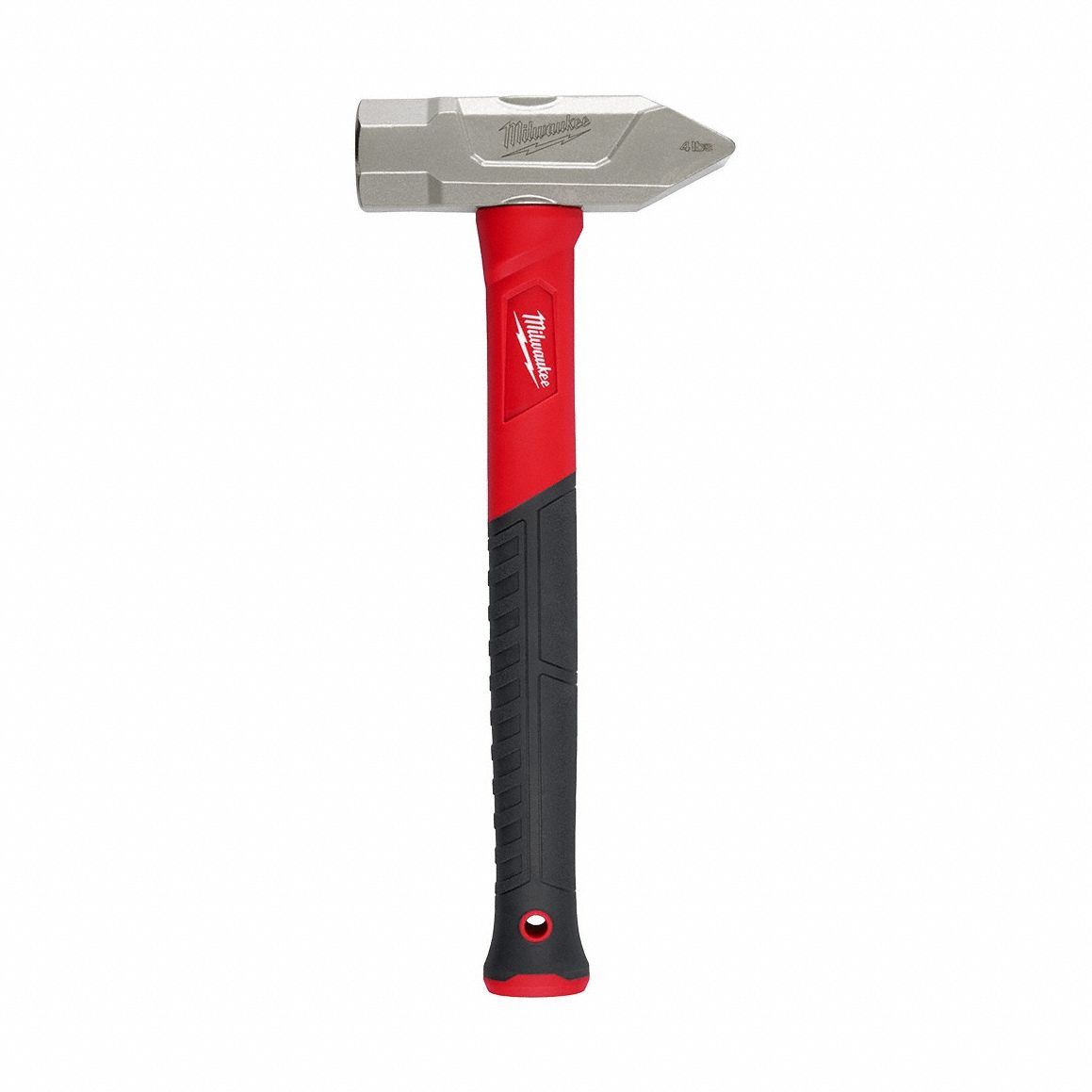 Cross Peen Hammer: Fiberglass, 4 lb Head Wt, 1 3/4 in Face Dia, 15 in Overall Lg, Textured Grip