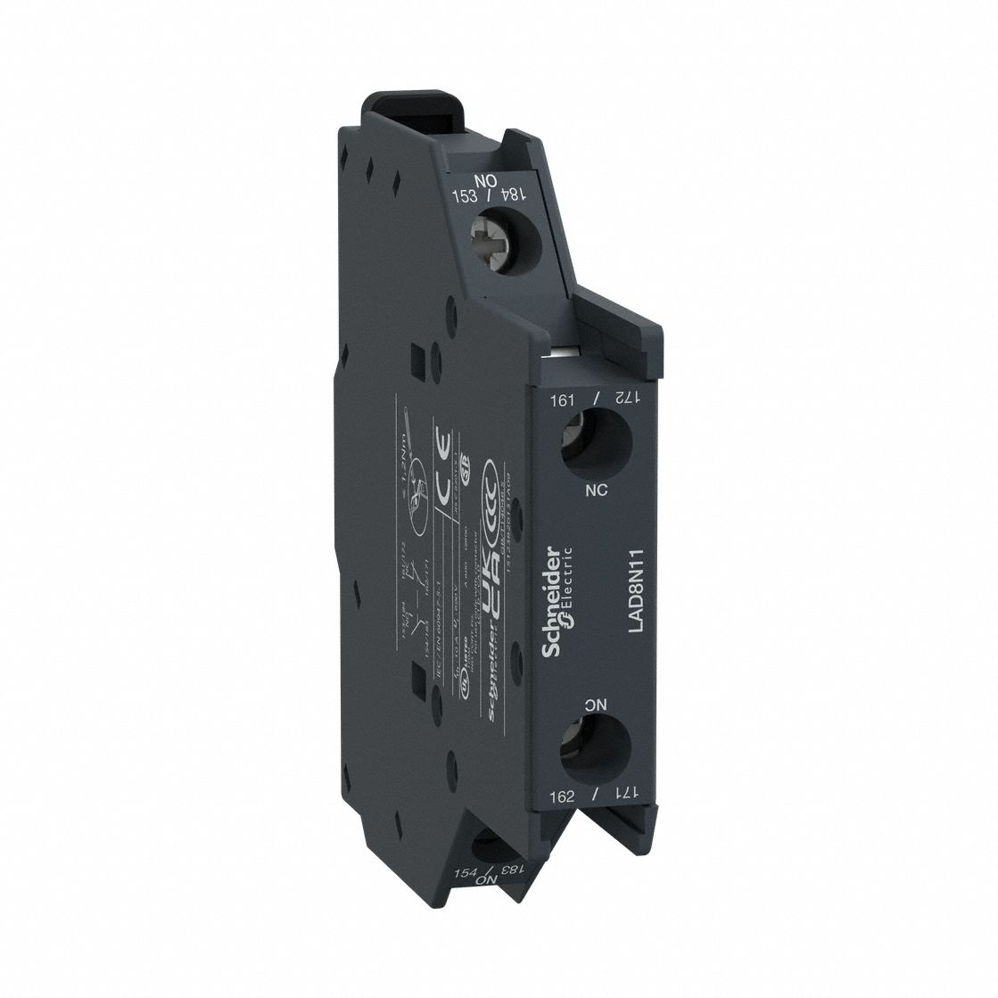 Auxiliary Contact Block: 1NO/1NC, 10 A Max Current (AC), Side Mount, Side-Mounted