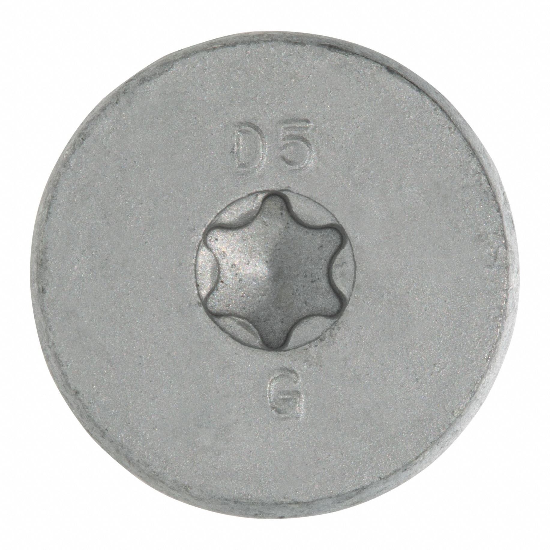 Screw Anchor: 5 in Overall Lg, 1/4 in Dia, Steel, Zinc-Plated, Torx, Flat, Steel, 50 PK