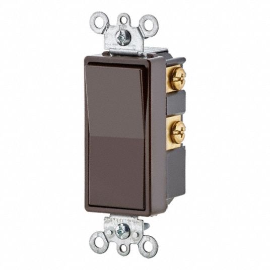Wall Switch,4-Way,Side,15A,Brown,Rocker - Grainger