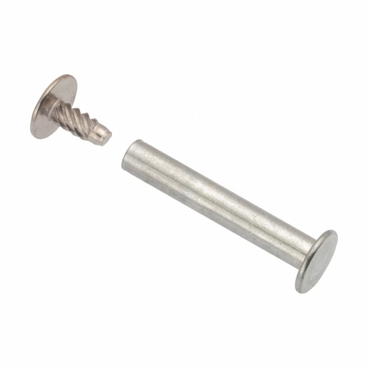 Binding Post Assembly: #8-32 Thread Size, 13/64 in Brl Dia, 1 1/4 in Brl Lg, Aluminum, Plain, 25 PK