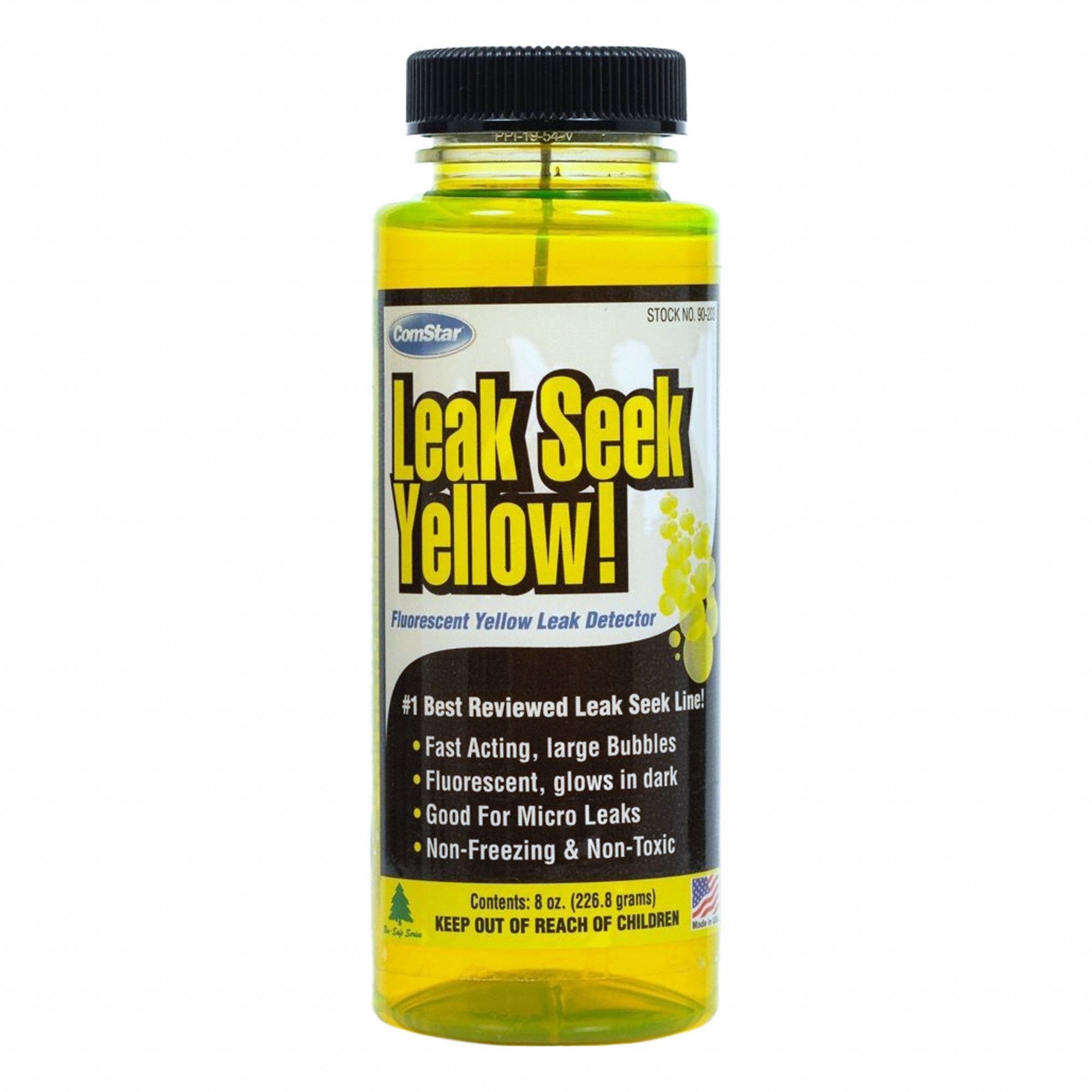 Gas Leak Detector: 8 oz, Yellow