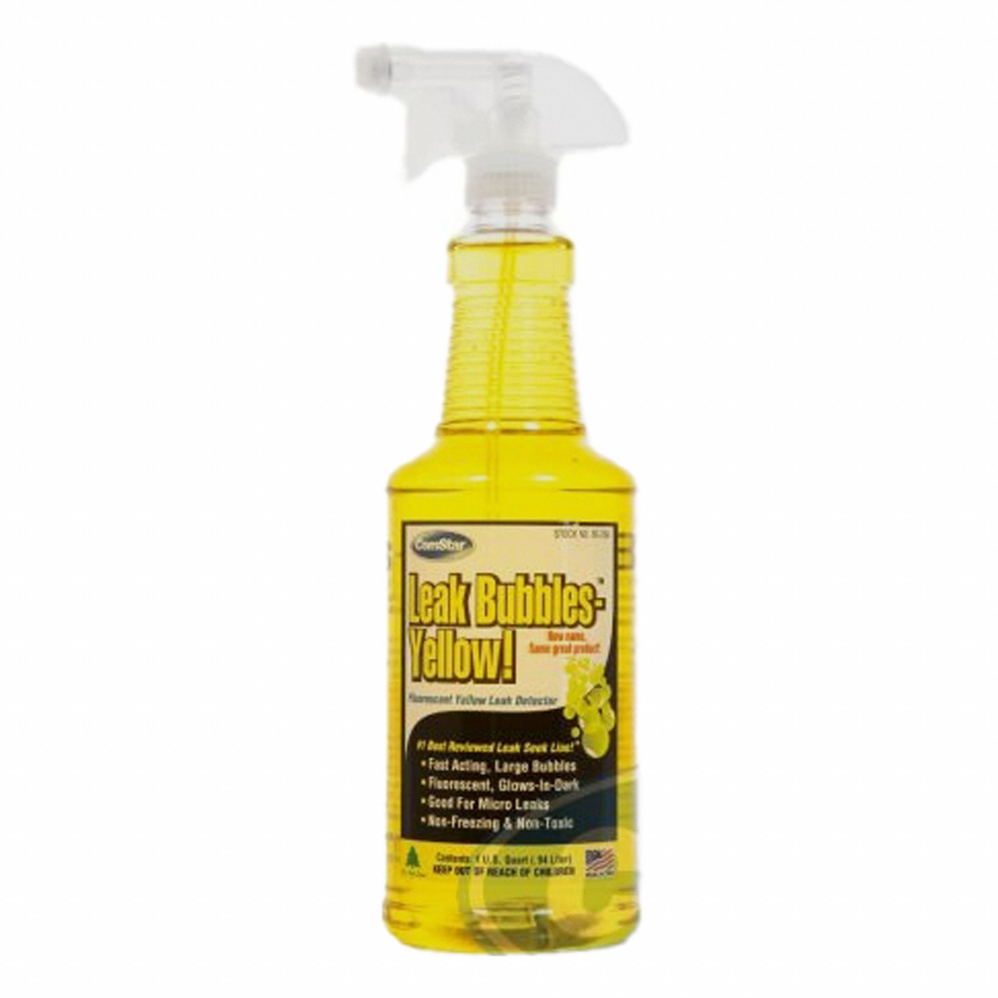 Gas Leak Detector: 1 qt, Spray Bottle, Yellow