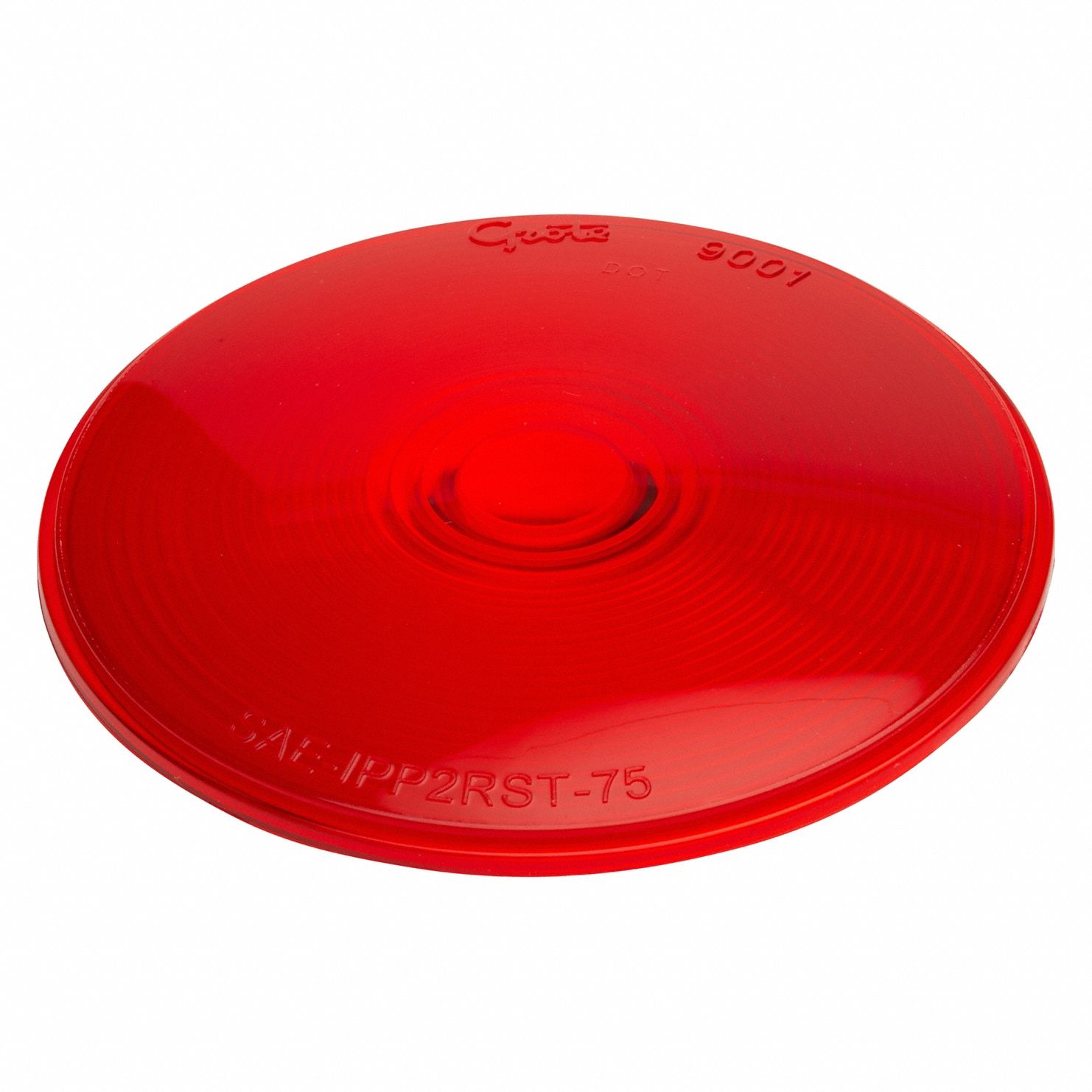 REPLACEMENT LENS FOR SNAP RING, ROUND, 7/16 IN W X 4 IN, ACRYLIC, RED