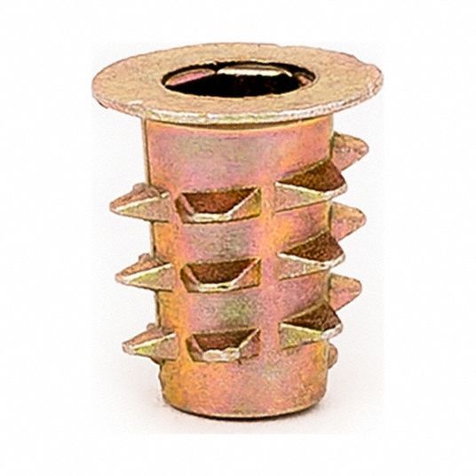 1024 Int Thrd Sz, 33/64 in Overall Lg, Hex Drive Threaded Insert