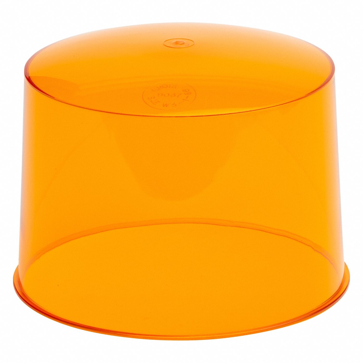 REPLACEMENT LENS, ROUND, BEACON LIGHT, 6⅛ IN H, VEHICLE LIGHTING, ACRYLIC, AMBER