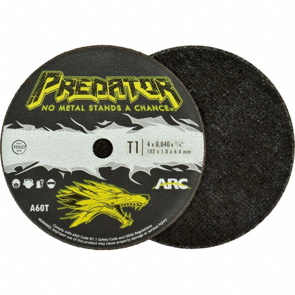 Abrasive Cut-Off Wheel, Grit 60, 3" dia