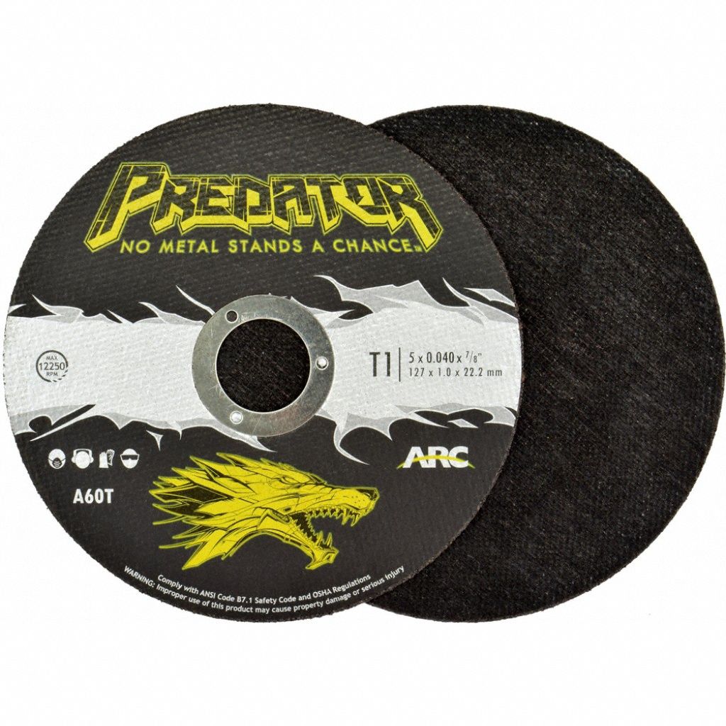 Abrasive Cut-Off Wheel, Grit 60, 4" dia