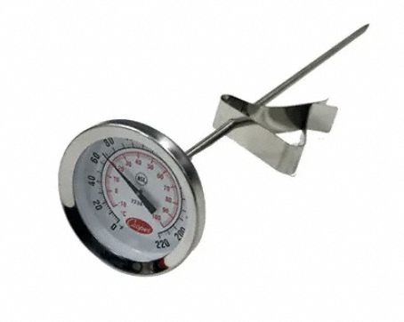 COOPER Pocket Test Thermometer: 0°F to 220°F /-10°C to 100°C, +/- 2°F (+/- 1°C), 8 in Stem Lg (MPN 2238-06-3). Key specifications — attr1275298: +/- 2°F (+/- 1°C); attr1275296: COOPER.