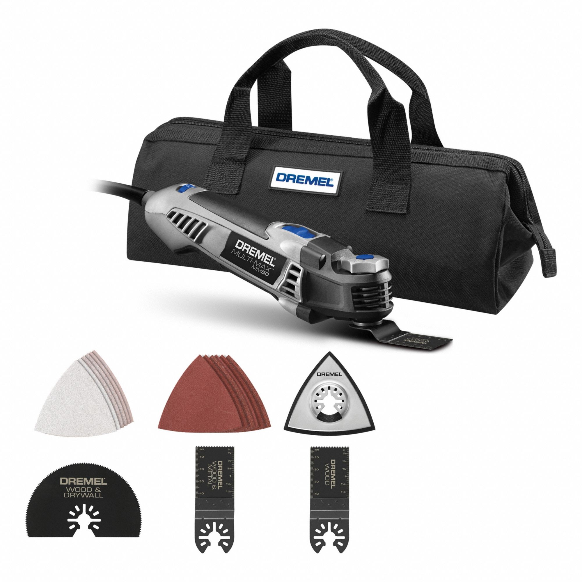 Oscillating Tool Kit: 10, 000 to 21, 000, 3.2° Oscillation Angle, 5 A Current, 3 1/2 in Tool Lg