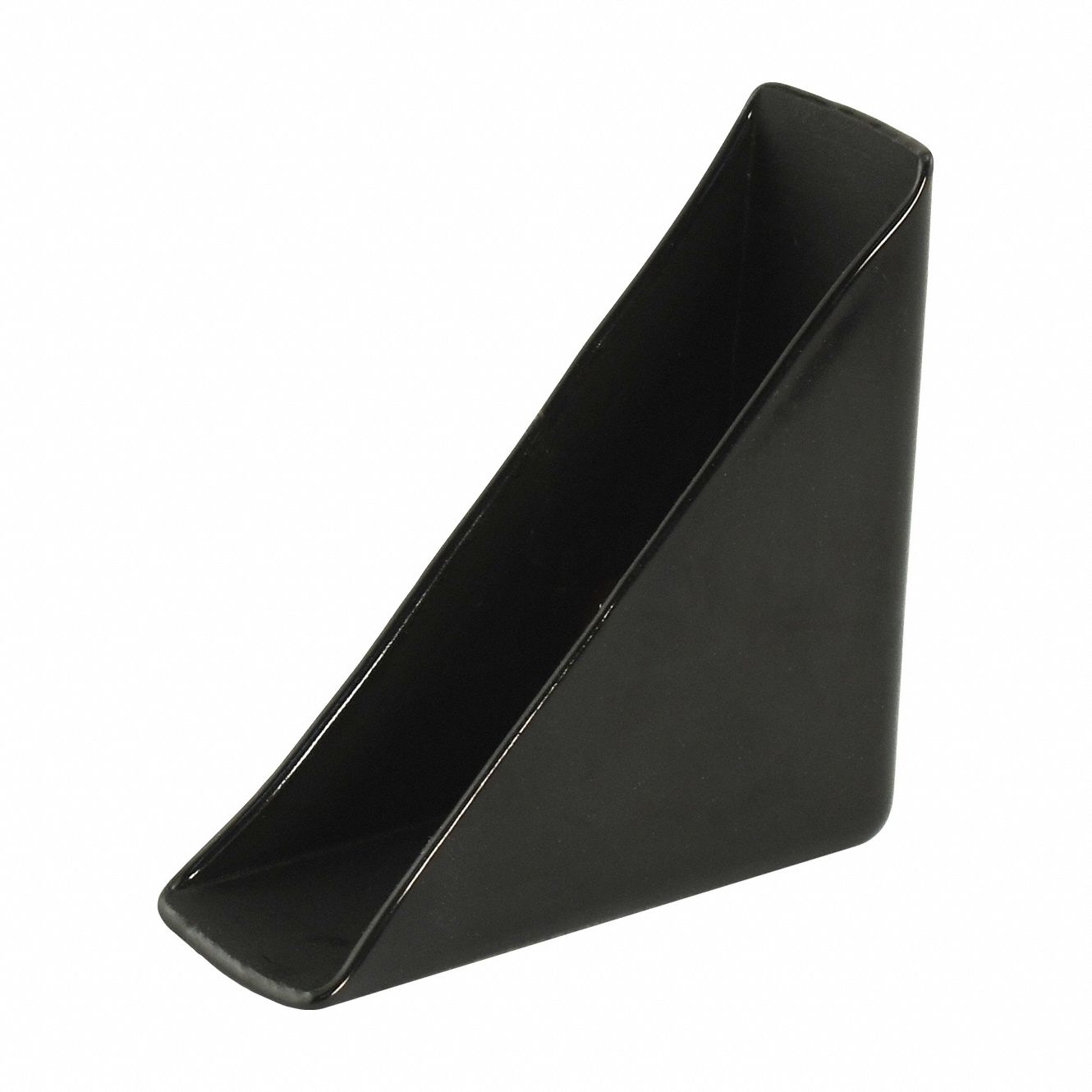 Corner Cover: Fits 1/4 in Glass, Black, Vinyl, 0.25 in Inside Wd, 0.5 in to 2 in Lg, Qty 1, 080