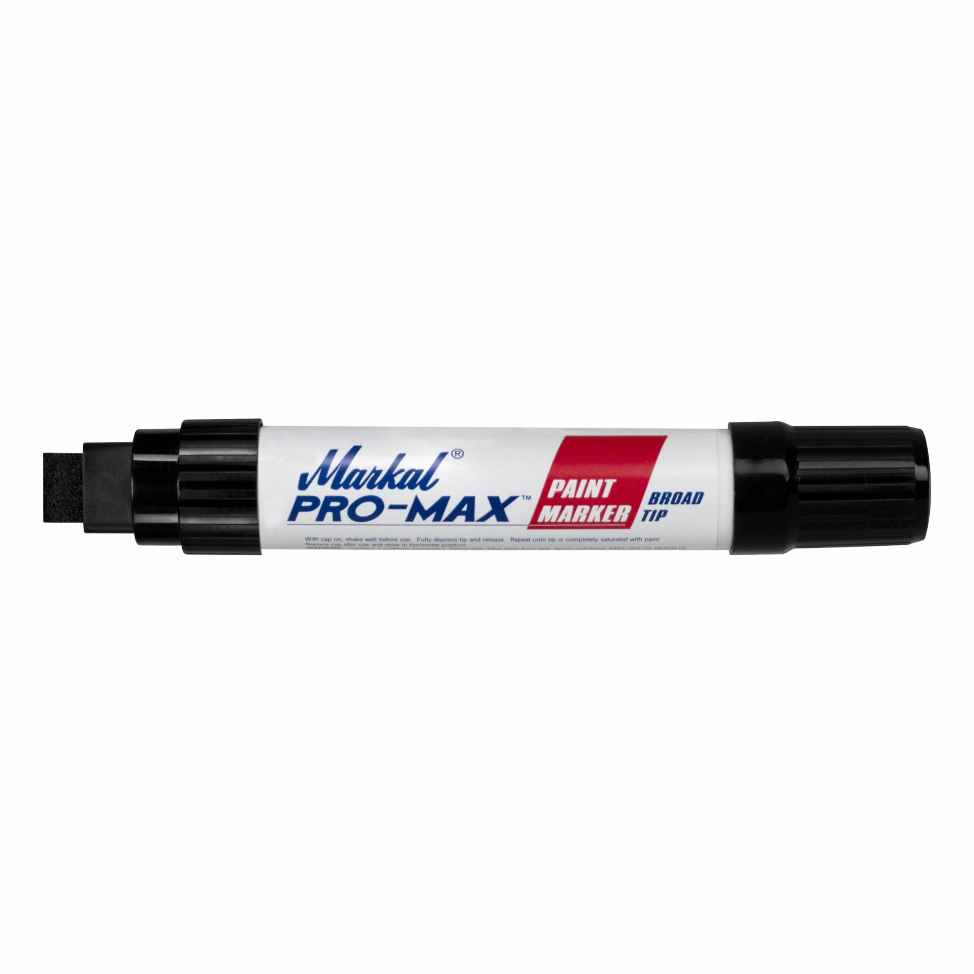 Liquid Paint Marker: 8 mm Tip Wd, Fiber, Black, Chisel