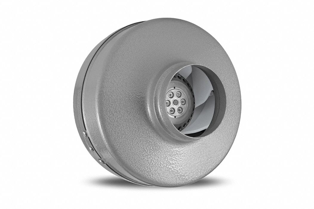 In-Line Duct Fan: 4 in Duct, 120V AC, 1 Ph, 60 Hz Freq, Metal (MPN VTX400). Key specifications — Includes: Mounting Bracket; Brand: PANASONIC; Speed Controllable: Yes; Housing Material: Metal; Nameplate Voltage: 120V AC; Number of Speeds: Variable.