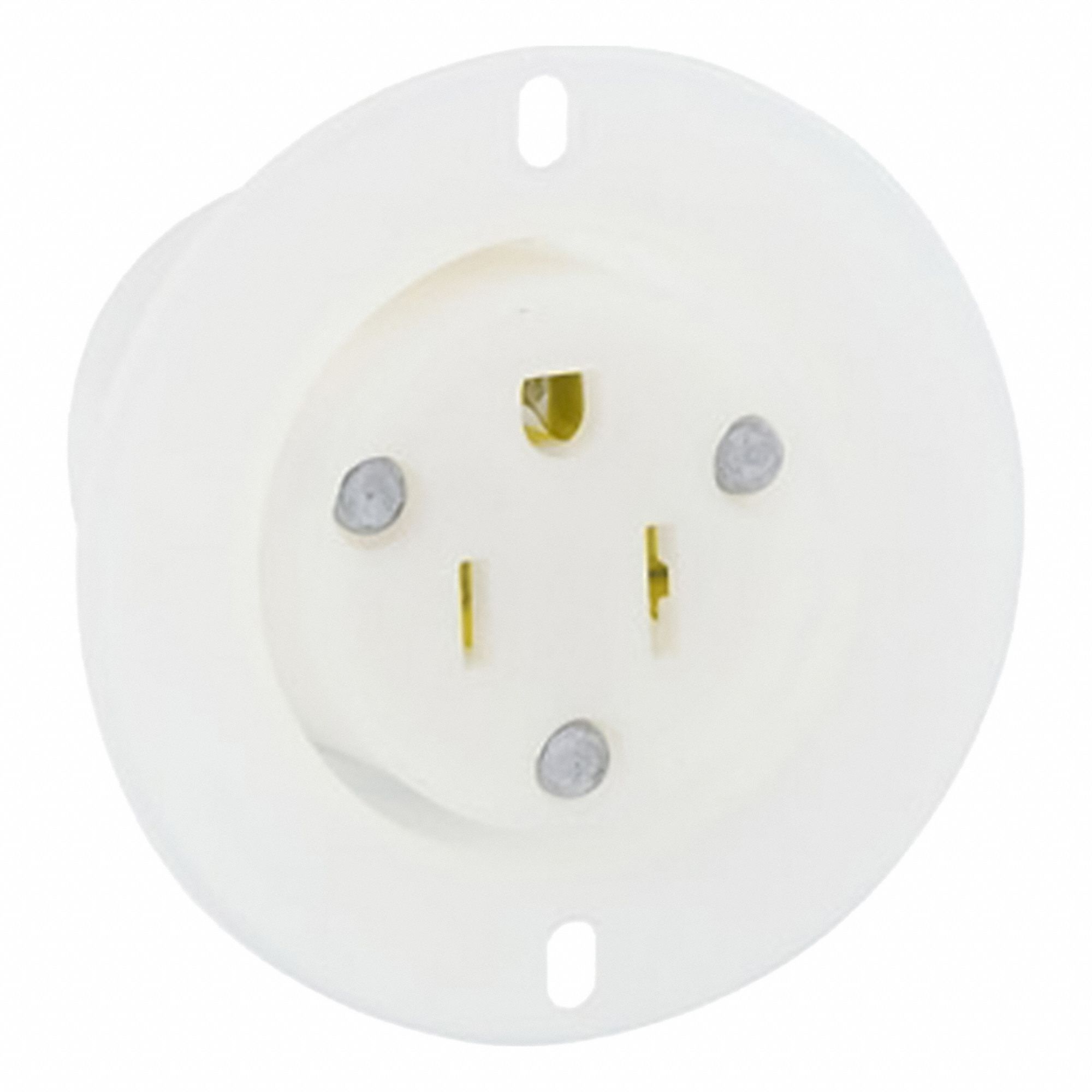Straight Blade Receptacle: Single, 5-15R, 125V AC, 15 A, White, 2 Pole / 3 Wire