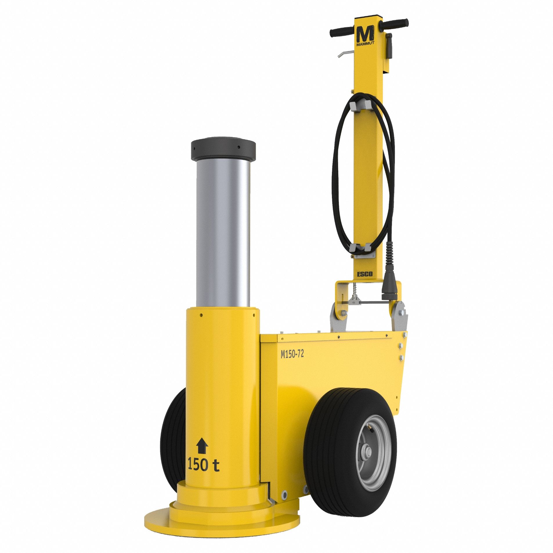 Heavy Lifting Jack: Steel, Remote Control, Air/Hydraulic, 28 5/16 in Min Ht