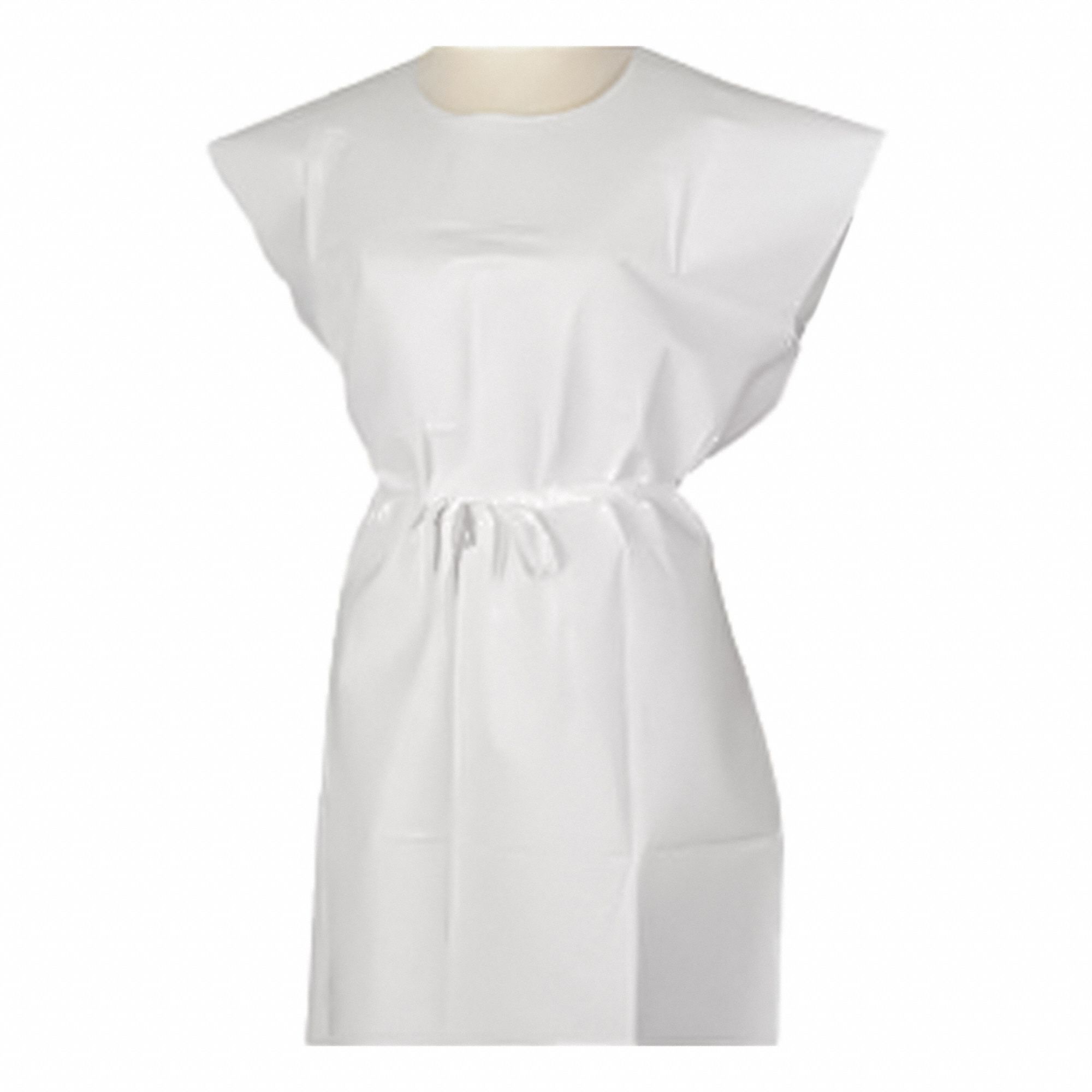 Exam Gown: Tissue, Universal Named Size, 1 Ply, Latex-Free, White, 910320, 50 PK